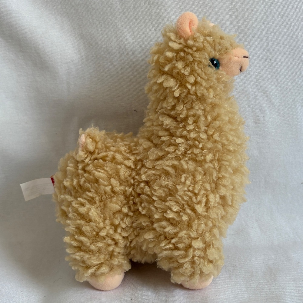 Adventure‎ Planet Tan Llama Plush Sherpa Stuffed Animal RI Novelty 9 Inch